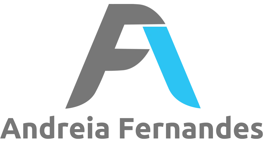Andreia Fernandes Fav Icon Logo in gray-blue tones. A combination of the initials A and F